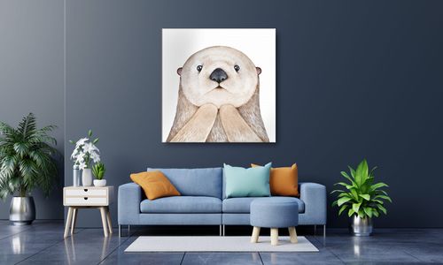 OBRAZ NA SZKLE KWADRATOWY 70x70cm 112 Wydra na Arena.pl