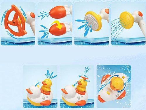 KACZKA DO KĄPIELI Z PRYSZNICEM ZABAWKA DLA DZIECI. na Arena.pl