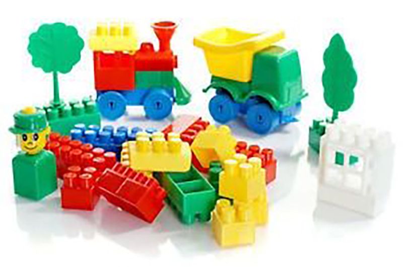 Hemar czerwony kuferek z klockami K2, 280 elementów zdjęcie 3