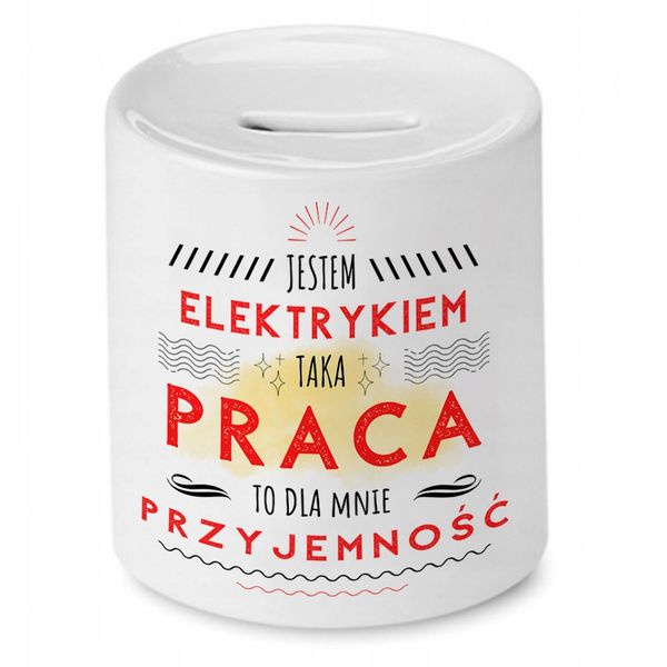 Skarbonka Dla Elektryka Idealny Imieniny Prezent Z Nadrukiem Ze Zdjęciem zdjęcie 1