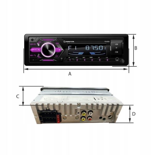 RADIO SAMOCHODOWE RADIOODTWARZACZ BLUETOOTH PILOT USB MP3 SD RDS zdjęcie 7