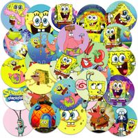 NAKLEJKI NA ZESZYT NALEPKA Z POSTACIAMI KÓŁKO SPONGEBOB WZORY 23EL