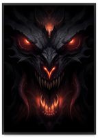 Plakat smok czarna ramka 61x91 cm w czarnej ramie