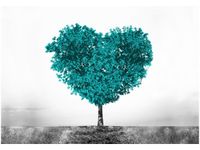OBRAZ DRUK TREE OF LOVE MIŁOŚĆ SERCE PRZYRODA
