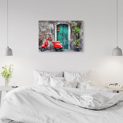 Obraz na płótnie – Canvas, Czerwony skuter 60x40 na Arena.pl