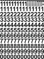 NAKLEJKI wycinane ploterowo CYFRY LICZBY kropki kreski samoprzylepne 2cm