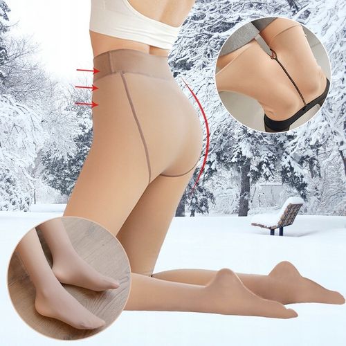 Rajstopy Ocieplane Futerkiem Legginsy Damskie Ciepłe Zimowe Termiczne 200g na Arena.pl