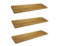 PÓŁKA ŚCIENNA WISZĄCA 80 CM DĄB CRAFT ZŁOTY 3 SZT