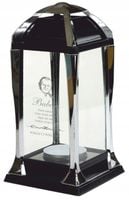 Znicz kapliczka z datą na cmentarz, unikalny dla babci z grawerem