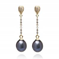 SREBRNE KOLCZYKI Z PRAWDZIWYMI OWALNYMI PERŁAMI