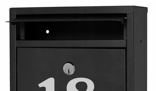 SKRZYNKA POCZTOWA NA LISTY POCZTĘ OGRODZENIE CZARNA Z NUMEREM DOMU na Arena.pl