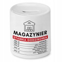 Skarbonka Dla Magazyniera Stawka Godzinowa Prezent Z Nadrukiem Ze Zdjęciem