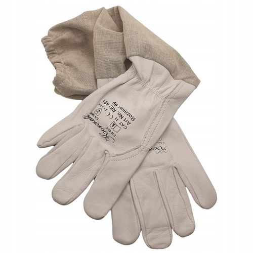 Rękawice Pszczelarskie Skórzane z Płótnem SOLIDNE Długie r 9 / L POLSKIE na Arena.pl