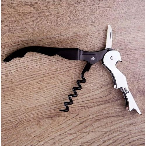 KORKOCIĄG 3 W 1 DO WINA STALOWY Z OTWIERACZEM DO BUTELEK OTWIERACZ I NOŻYK na Arena.pl