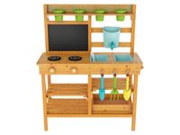 DUŻA KUCHNIA OGRODOWA BŁOTNA DREWNIANA PLAYTIVE AKCESORIA