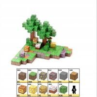 KLOCKI MAGNETYCZNE Minecraft DLA DZIECI ZABAWKA128el+6 FIGURKA