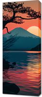 Obraz 40x100cm Góra Wieczorem