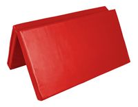 Materac dwuczęściowy z rzepami UNDERFIT 130 x 120 x 10 cm miękki czerwony