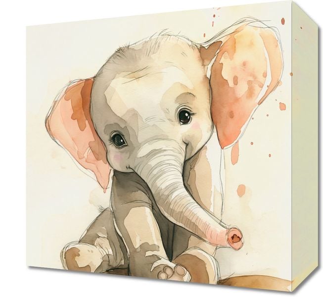 Obraz 30x30cm Siwy Słonik zdjęcie 1