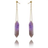 Kolczyki Ze Stali Szlachetnej Pozłacanej Kryształ Górski Kst2911