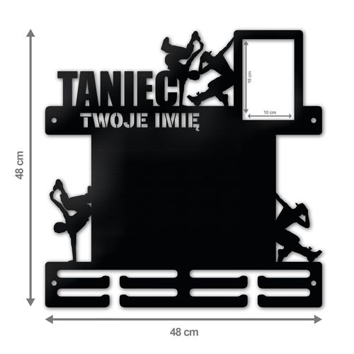 Wieszak na medale TANIEC z kalendarzem i ramką na zdjęcie twoje imię 392.1 na Arena.pl