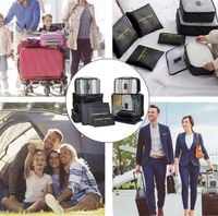 ORGANIZER PODRÓŻNY DO WALIZKI TORBY SZAFY ZESTAW 6 SZT UBRANIA I BUTY