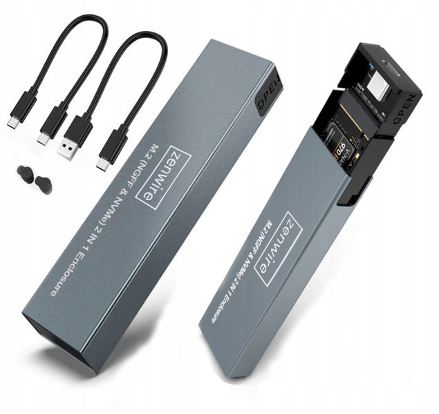 Obudowa na dysk SSD NVME/SATA PCIe M.2 USB-C Gen2 Kieszeń Adapter dysku M2 zdjęcie 1