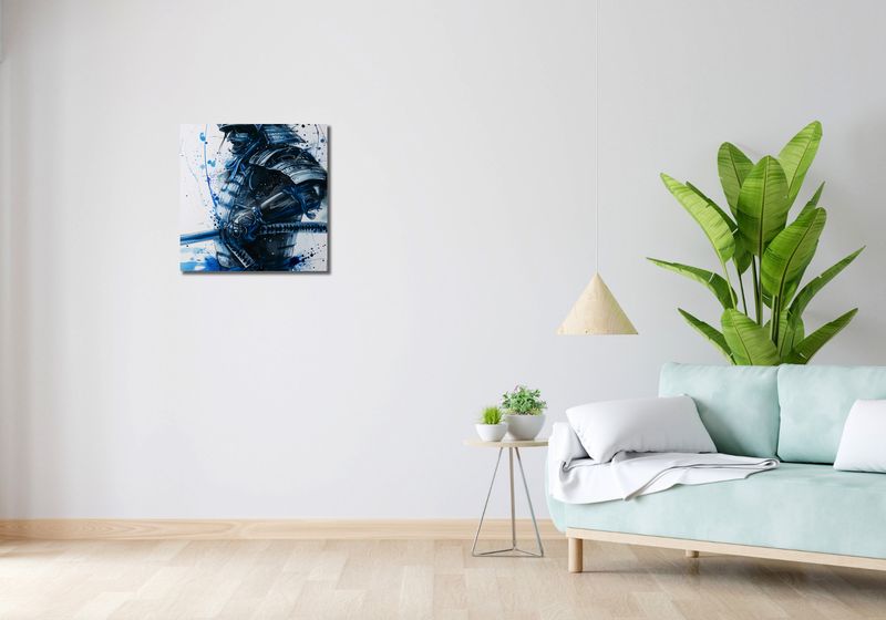 Obraz 50x50cm Samuraj w Błękicie zdjęcie 2