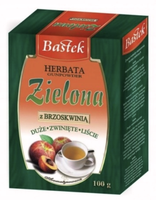 BASTEK HERBATA LIŚCIASTA ZIELONA 100G Z BRZOSKWINIĄ
