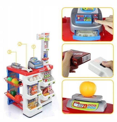 SUPERMARKET SKLEP STRAGAN DLA DZIECI KASA + KOSZYK MATADI na Arena.pl