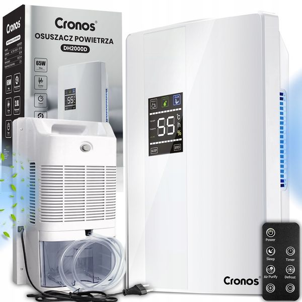OSUSZACZ POWIETRZA OCZYSZCZACZ POCHŁANIACZ WILGOCI 2L 65W + PILOT TIMER zdjęcie 1