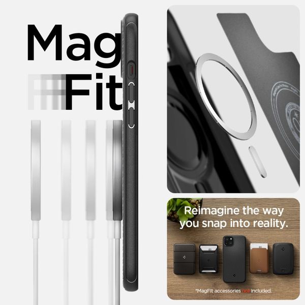 spigen mag armor magsafe iphone 15 matte black zdjęcie 11