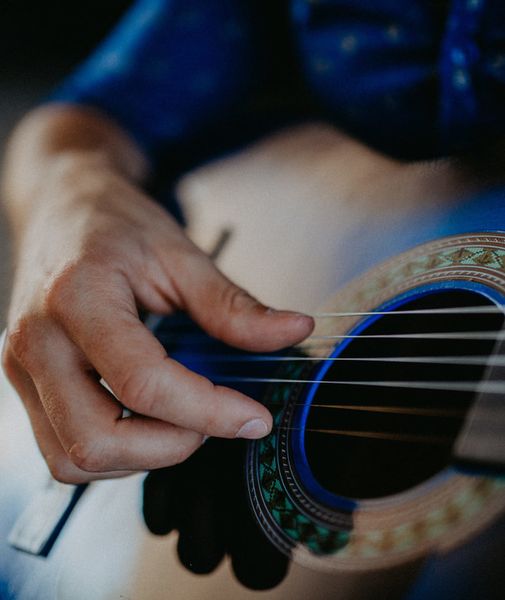 Gitara klasyczna Castelo 4/4 Vintage Niebieska od 12 lat dzieci i dorosłych zdjęcie 10