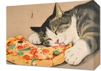 Obraz 40x30cm Pizza Dla Kota