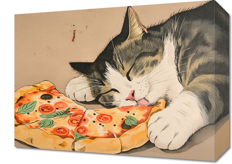 Obraz 40x30cm Pizza Dla Kota zdjęcie 1