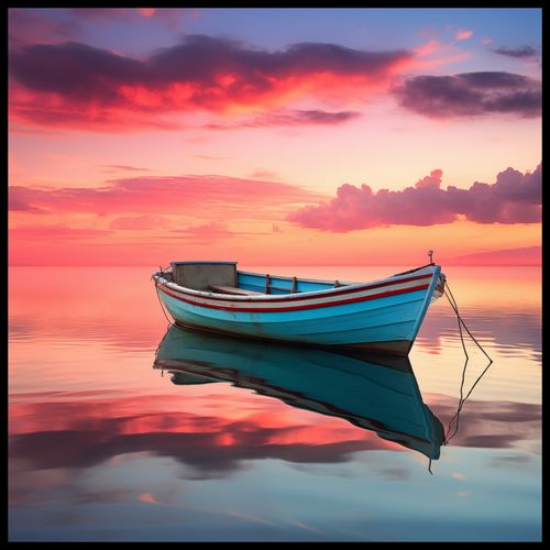 Plakat 100x100cm Spokój przed Połowem na Arena.pl