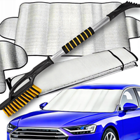 Osłona Mata Na Szybę Antyszronowa 70x200cm + Szczotko Skrobaczka Długa 75cm