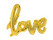 Balon foliowy napis LOVE złoty, 103x70 cm