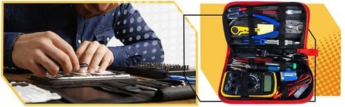 Lutownica ZESTAW NARZĘDZI DO LUTOWANIA 40 ELEMENTÓW MULTIMETR 6 GROTÓW na Arena.pl