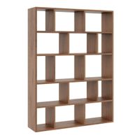 Duży regał wiszący, półka ścienna, 105x18x141 cm, orzech, mat | TYLETEGOTU