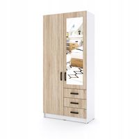 Szafa Sigma B4 1L1U3SZ z lustrem 90 cm - dąb sonoma