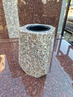 Wazon Granitowy z Granitu Nagrobny Na Cmentarz Diament Brąz Królewski 28cm