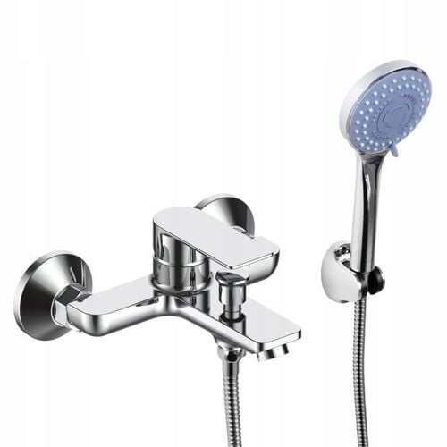 Bateria wannowa z prysznicem chrom zestaw wannowo prysznicowy ze na Arena.pl