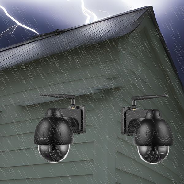 Kamera WiFi IP SMART Zewnętrzna Obrotowa 5MPx 5MP Czarna Metalowa Obudowa zdjęcie 4