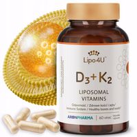 Witamina D3 + K2 MK-7 Liposomalna Naturalne 60 kaps Mocne Kości Odporność