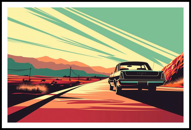 Plakat 91,5x60cm Droga przez Pustynię zdjęcie 3