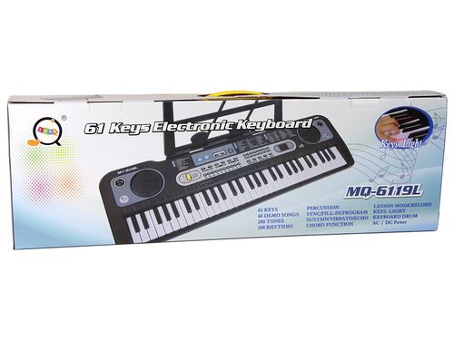 Keyboard z Mikrofonem Instrument Muzyczny Czarny na Arena.pl