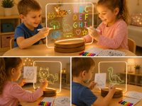 HIT MAGICZNA TABLICA LED PODSWIETLANA DO RYSOWANIA SWIECĄCA  XXL 40 x 30 cm