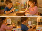 HIT MAGICZNA TABLICA LED PODSWIETLANA DO RYSOWANIA SWIECĄCA  XXL 40 x 30 cm