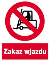 ZZO-4 TABLICZKA BHP Zakaz wjazdu wózkami widłowymi